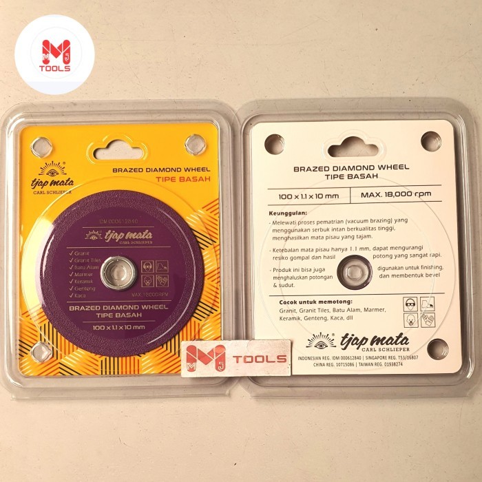 Tjap MATA Diamond Whell Wet/Basah - Pisau Potong Granite Tjap MATA 4"