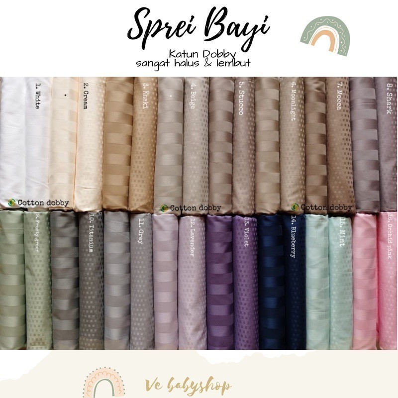 sprei bayi katun dobby kingkoil / sprei kasur bayi kingkoil