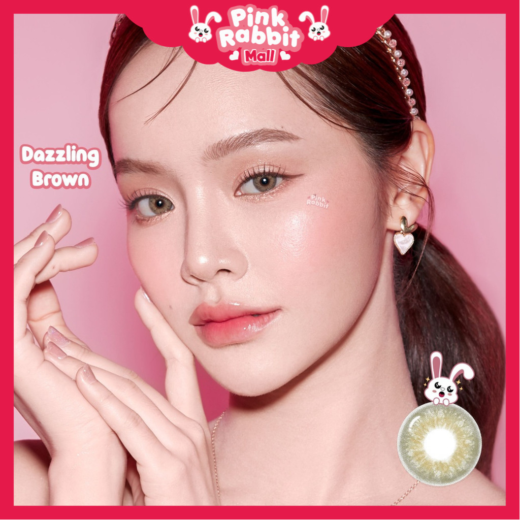 Pink Rabbit Softlens Minus Dazzling Brown Aman Nyaman Normal dan -0.50 s/d -8.00