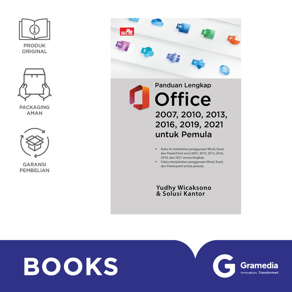 Buku Panduan Lengkap Office 2007, 2010, 2013, 2016, 2019, 2021 untuk Pemula
