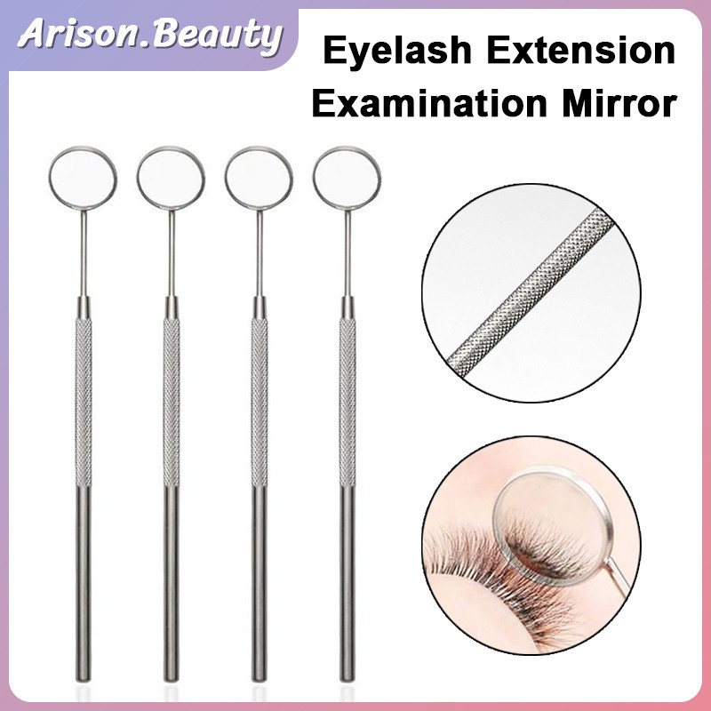 Stainless Steel Eyelash Extension Cermin Alat Koreksi Bulu Mata Dental Mirror For Tanam Bulumata