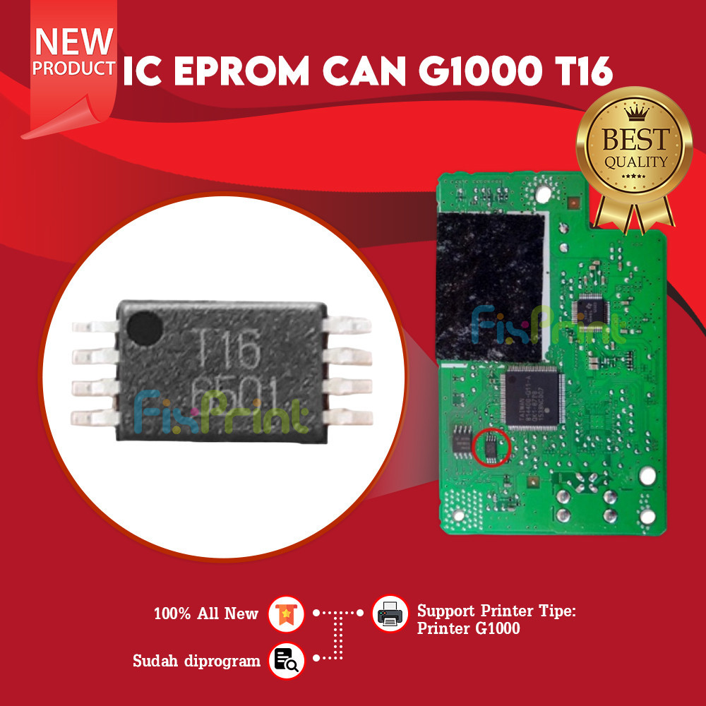 IC Eeprom G1000 T16 Canon IC Reset G-1000 T16 IC Eprom G1000 T16
