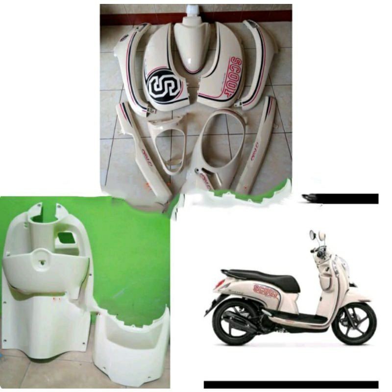 Cover body cover body halus full halus scoopy fi cream 2013