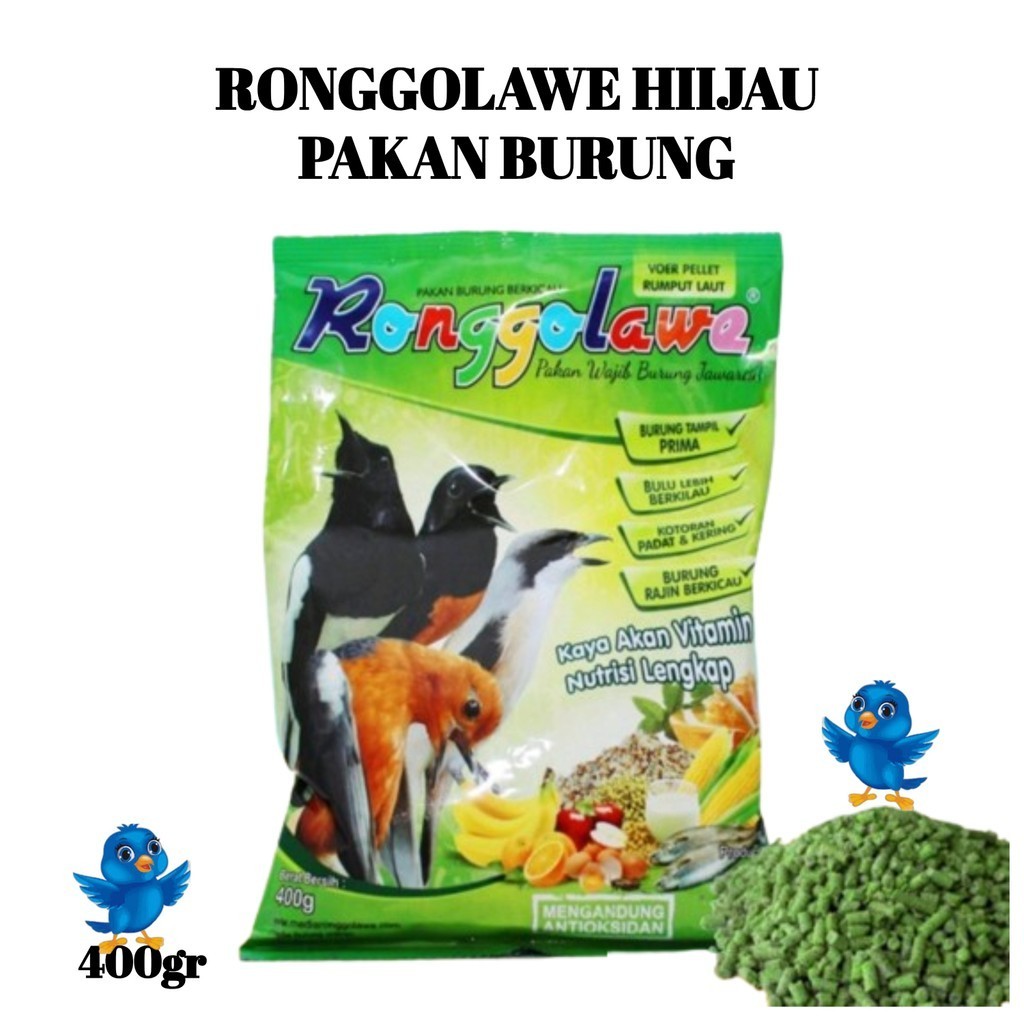 Pakan Burung Anis Murai Cucak Voer Rumput Laut Ronggolawe Ebod Jaya