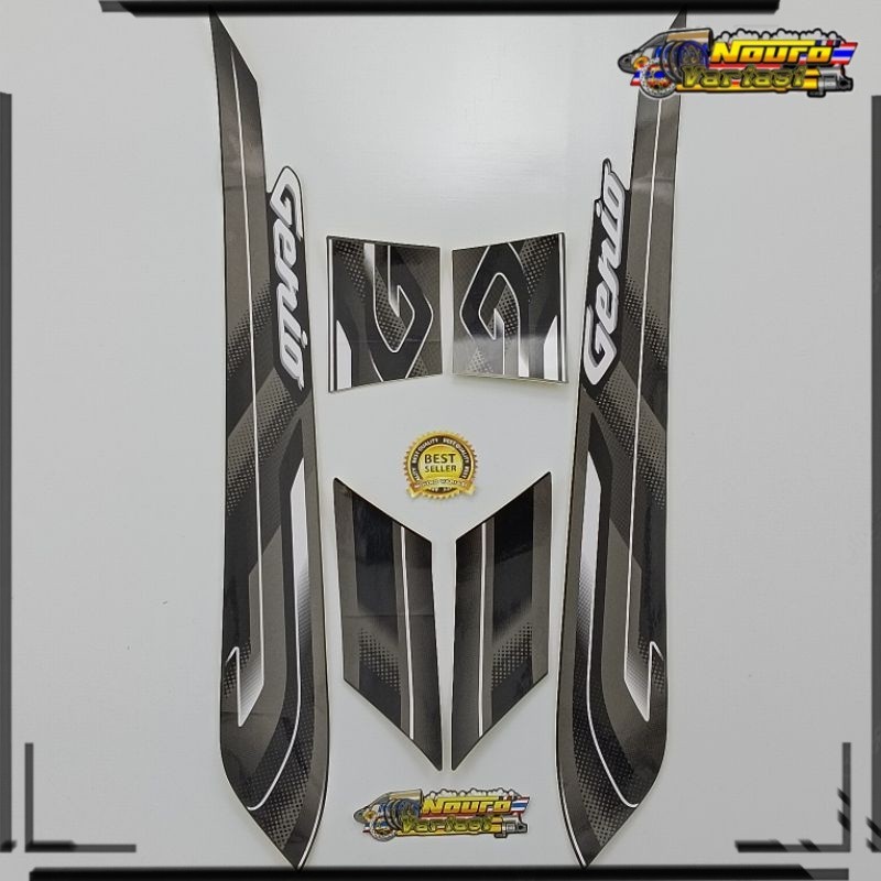 Aksesoris COD striping honda genio 2022 stiker  hitam grey motor standar