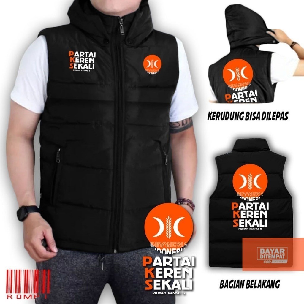 ROMPI PKS PARASUT TERBARU / PKS PARTAI KEREN SEKALI  JAKET CUSTOM SABLON/ ROMPI PKS BISA CUSTOM SABL
