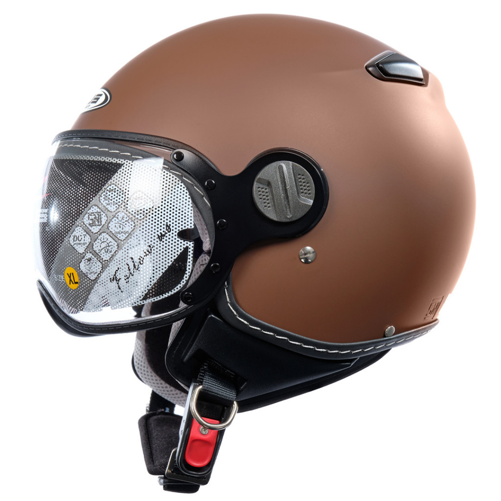 ZEUS ZS 210K MATT BROWN DOFF RETRO SINGLE VISOR
