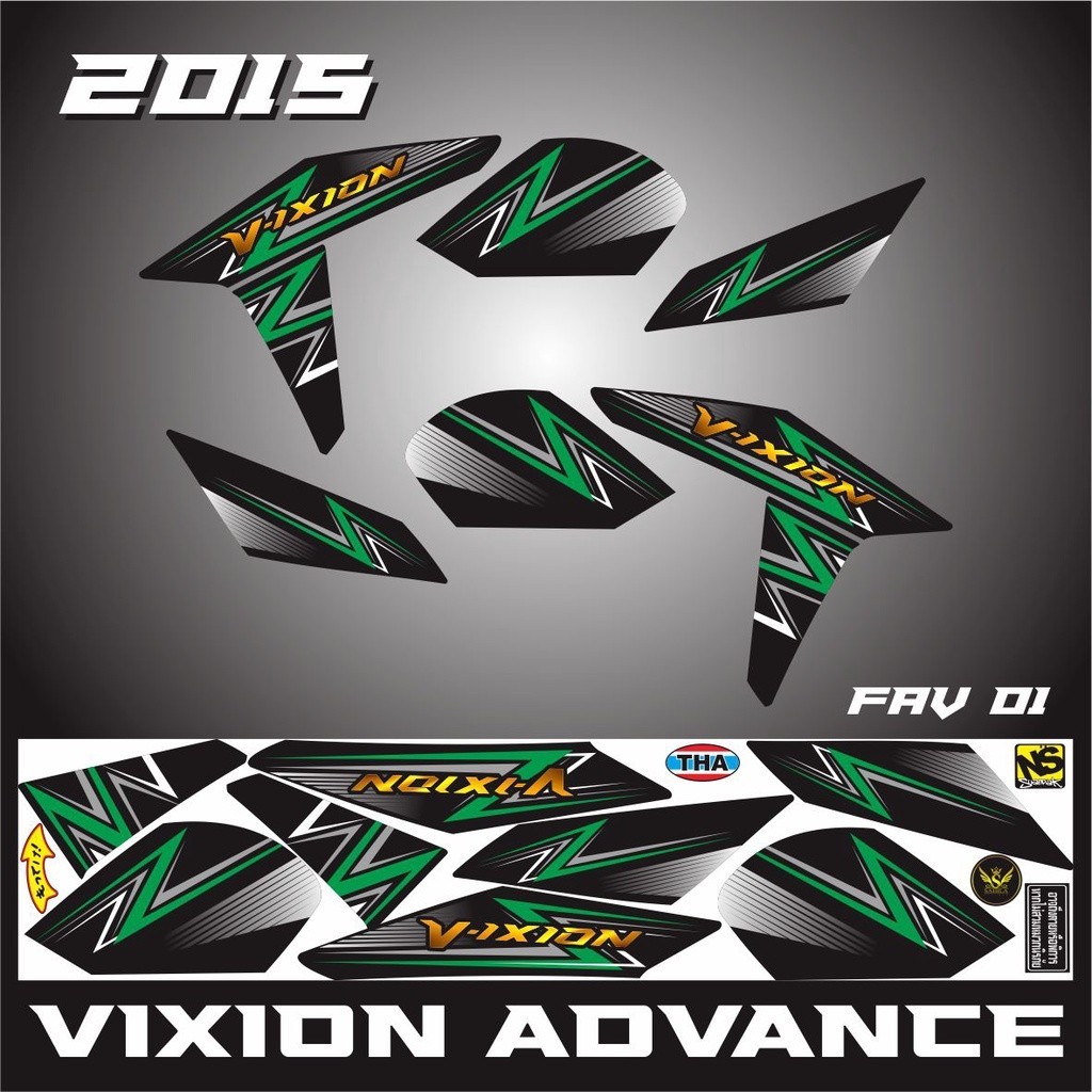 STRIPING MOTOR VIXION ADVANCE 2015 / VARIASI STICKER MOTOR YAMAHA VIXION / LIS BODY VIXION ADV 2015 