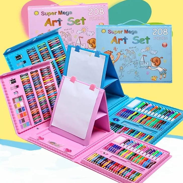 

Crayon Set 208 Pcs Pensil Warna Lengkap / Krayon Set Alat Menggambar Mewarnai Cat Air Lukis Anak 208pcs
