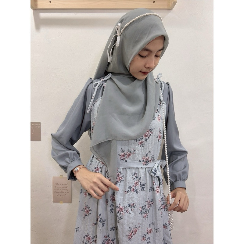Hagia Overall Dress Gamis Bunga Hagia by Studhijabstore