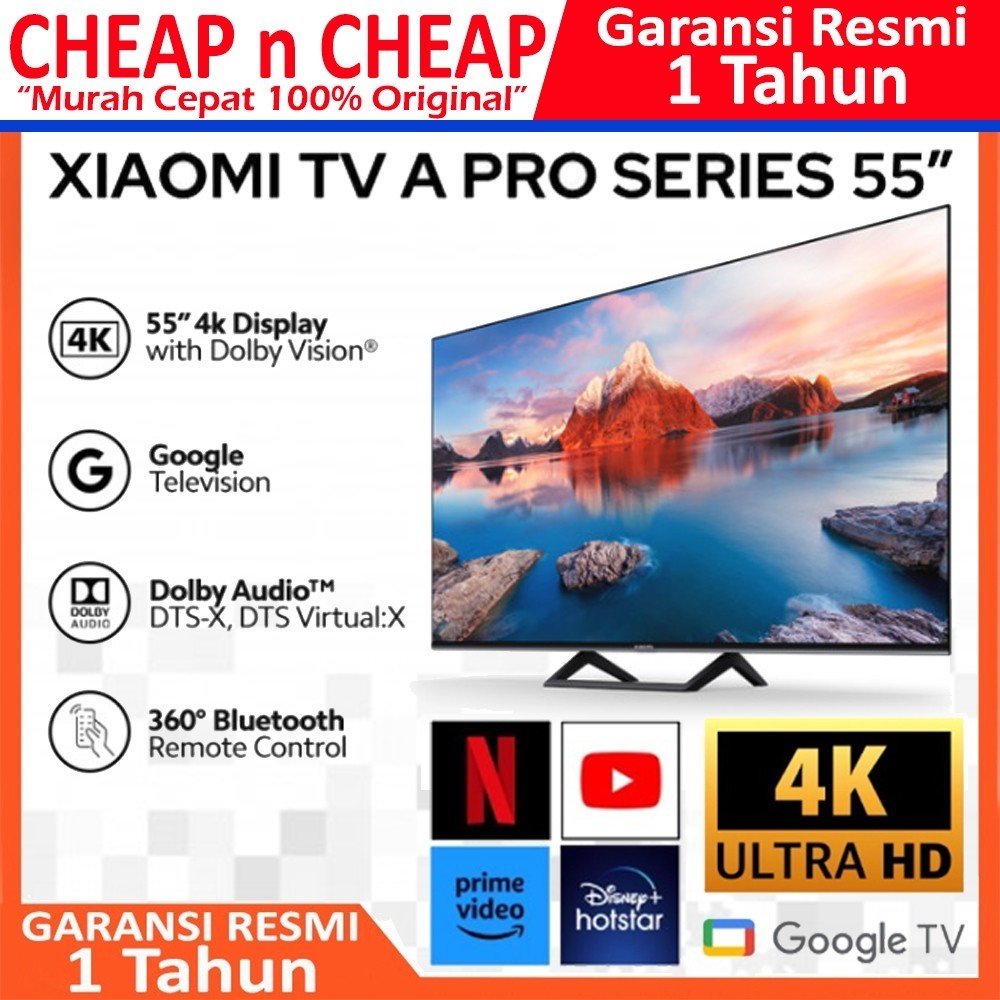 PROMO SPESIAL Xiaomi TV A Pro 55 Inch UHD 4K Google TV Smart Mi Digital Series 55" 55Inch A2