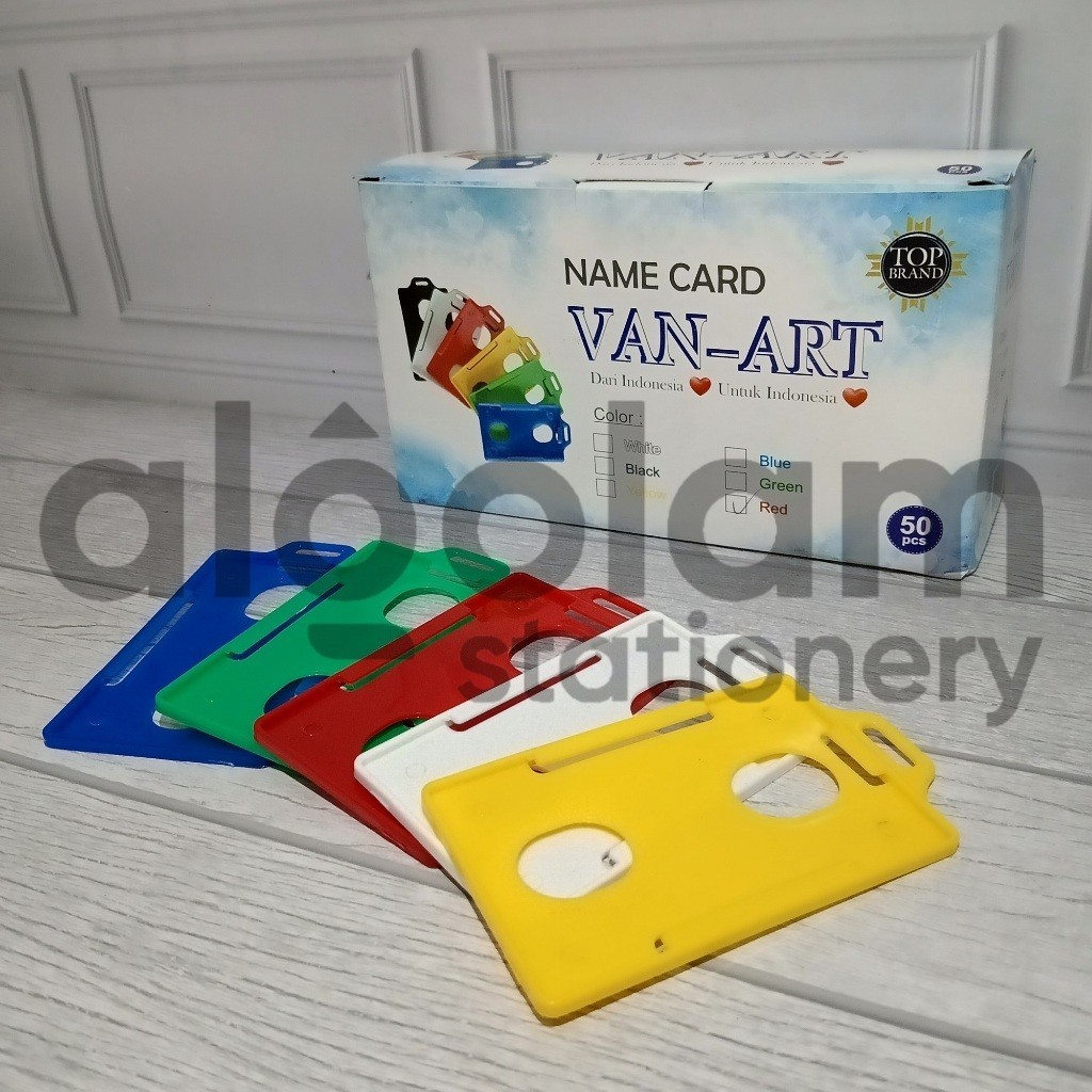 

SATUAN ( 1 PCS ) Name Tag Plastik / Card Holder Mika / Frame Casing Tempat ID Card Lengkap