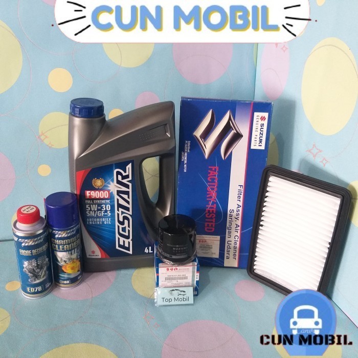 Paket service Oli SGO Ecstar F9000 5W-30 Ertiga Lama (5) CUN MOBIL