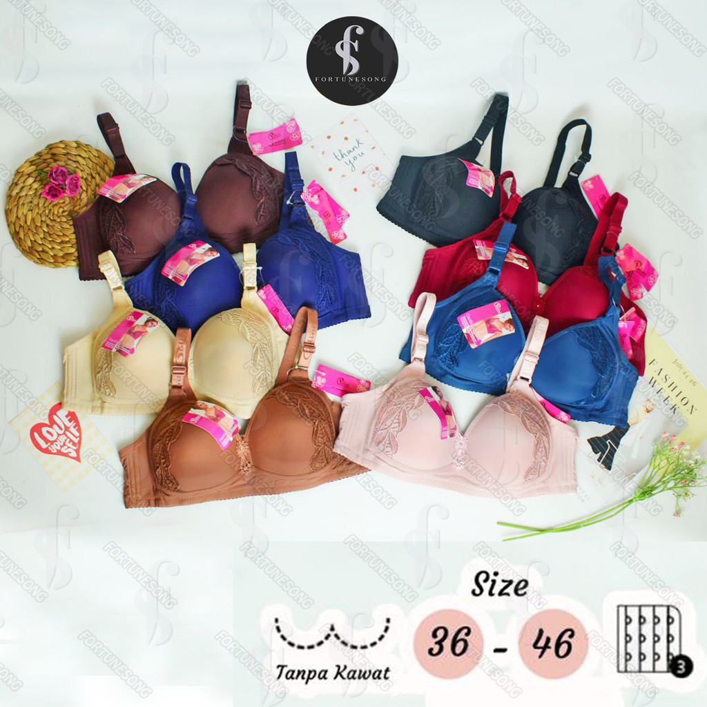 Fortunesong - Bra Polini Big Size  Bra Jumbo Tanpa Kawat