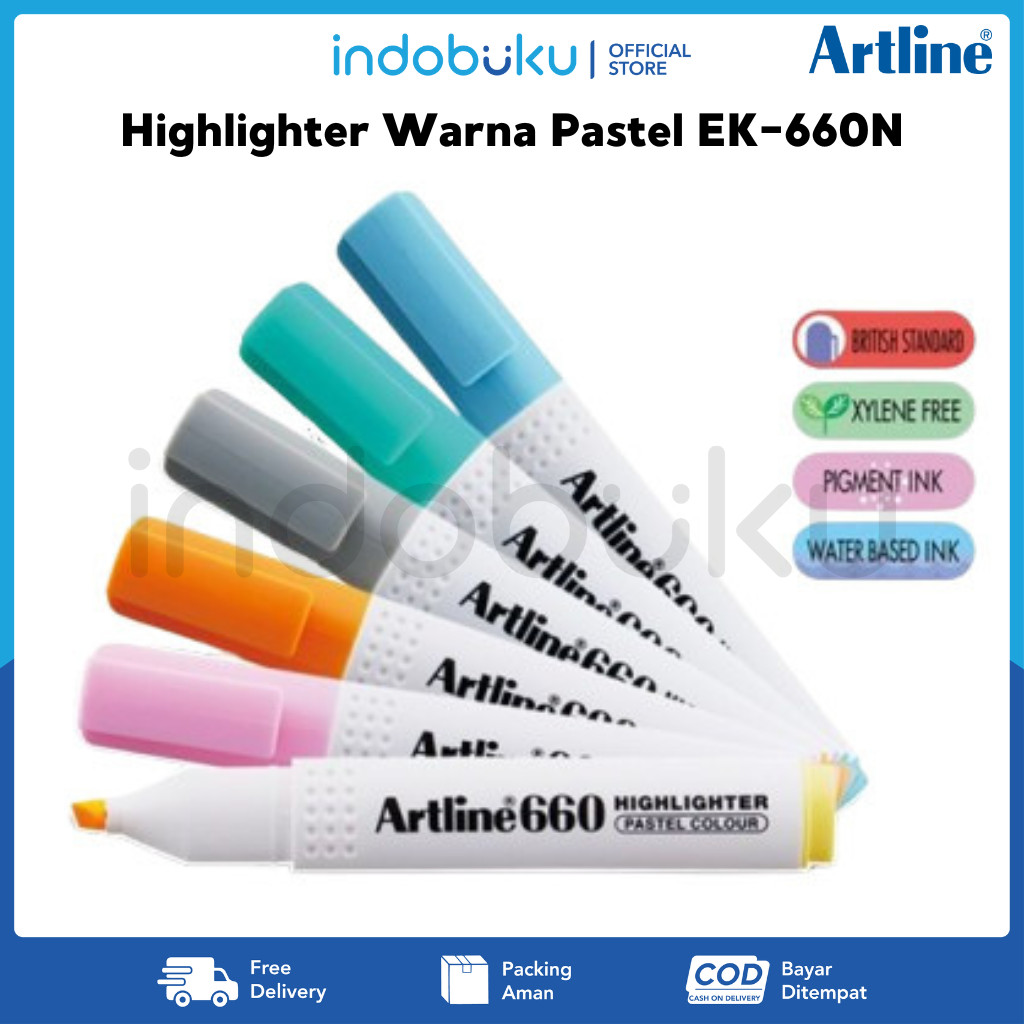 

Highlighter Artline Warna Pastel EK-660N