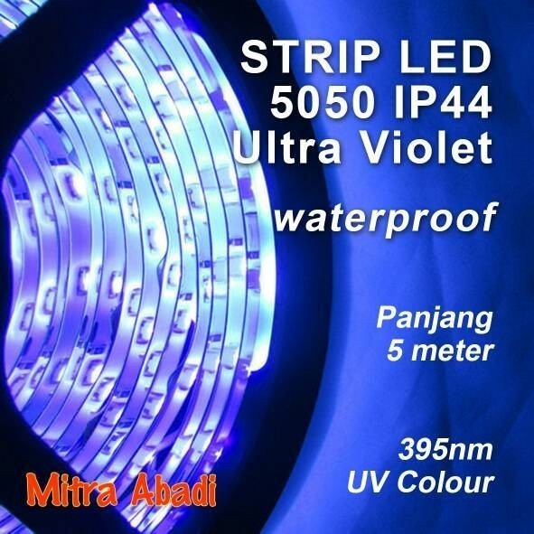LED Strip SMD 5050 UV (ULTRA VIOLET) DC 12V IP44 WATERPROOF