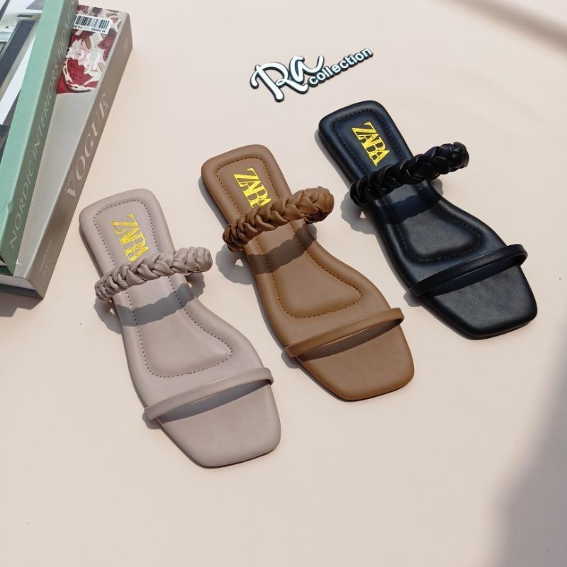 Sepatu Sandal Wanita Sandal Flat zara kekinian ZR-YD-0046 Zaira store
