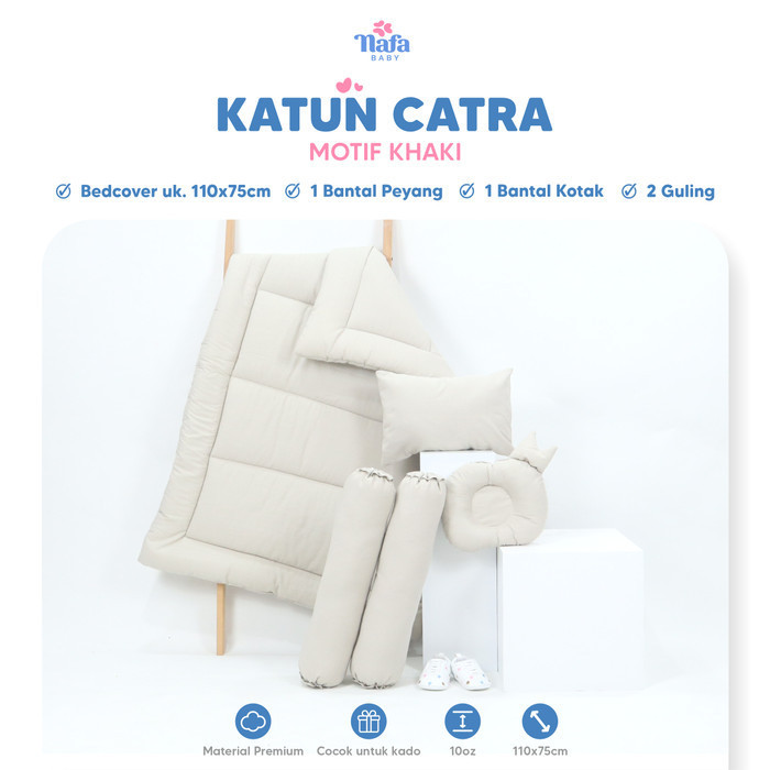 Bedcover bayi set bantal guling Motif Polos - MOCCA