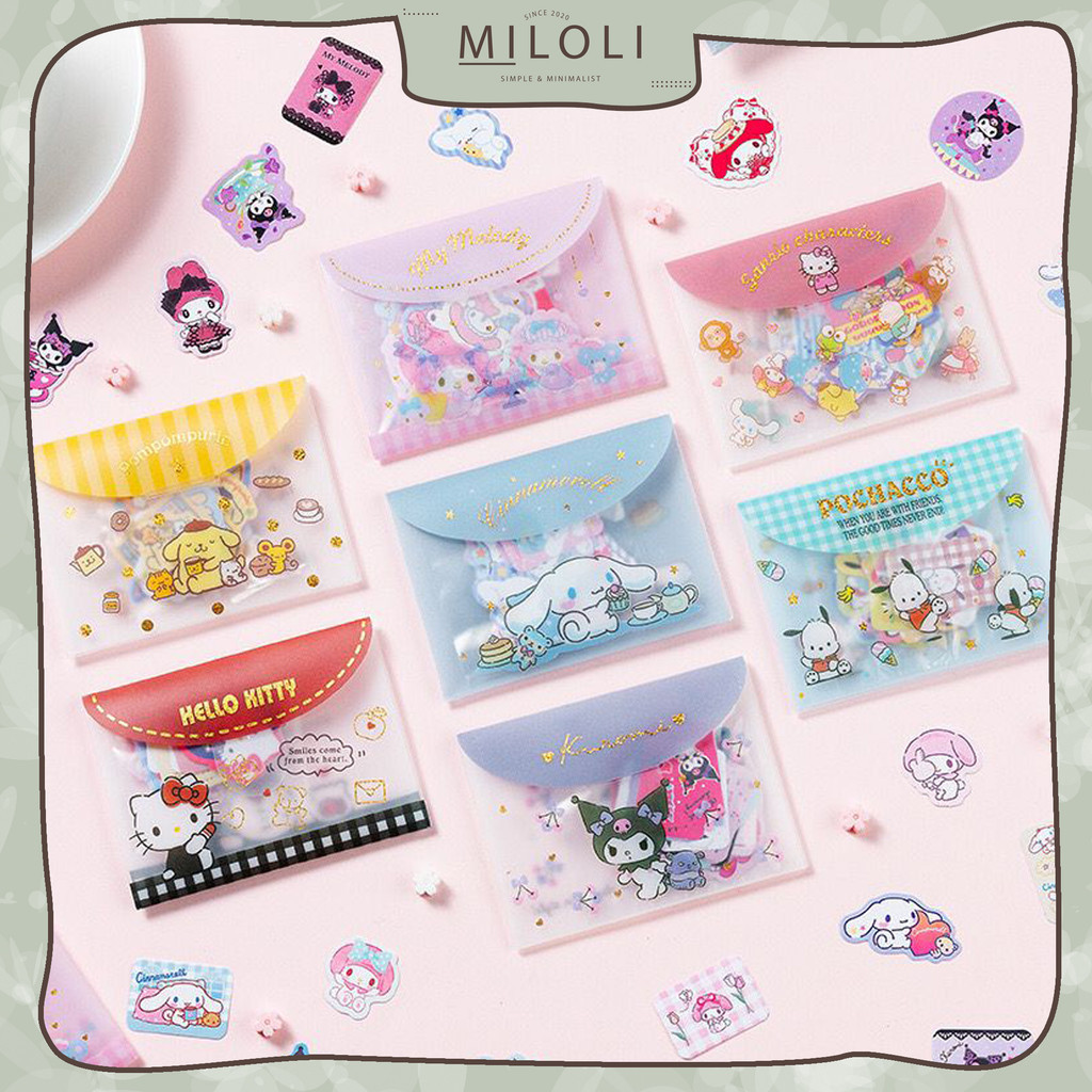 

[MILOLI] 40Pcs STICKER CINNAMON KUROMI Sticker Planner DIY Scrapbook Stiker Dekor Kotak - B0460