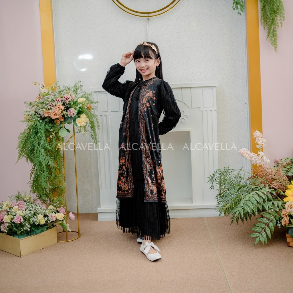 Alcavella - Floria Kids Dress | Baju Gamis Anak Perempuan Muslim