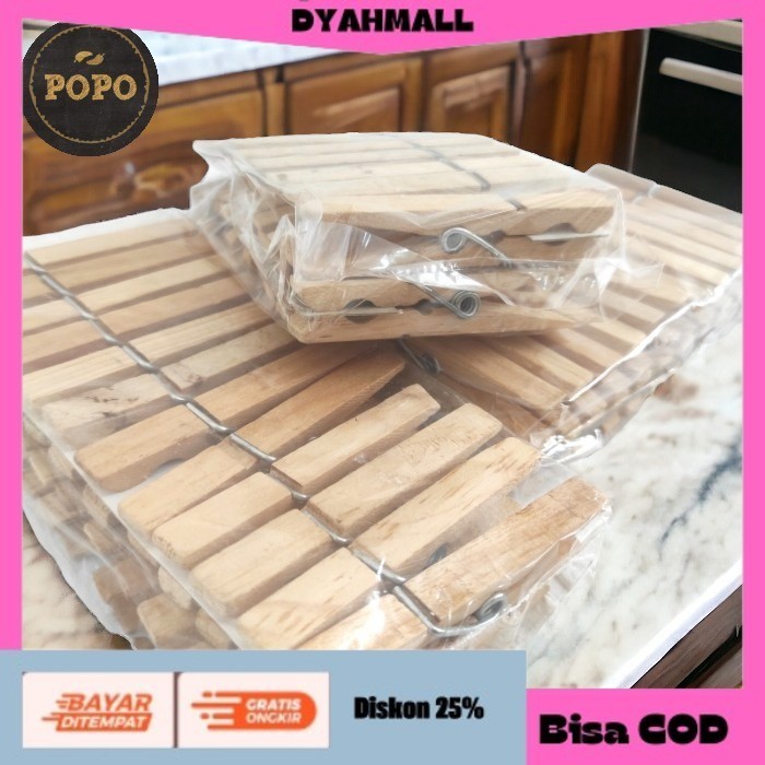 

[[QUALITY] PROMO TERBATAS jepitan kayu isi 24 pcs panjang 7,5cm MURAH