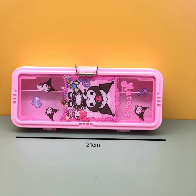 

Tempat Pensil Pink Kotak Pensil 2 Tingkat MIKA SANRIO Kuromi / Melody / Cinamonroll FY-9722 FY-1522