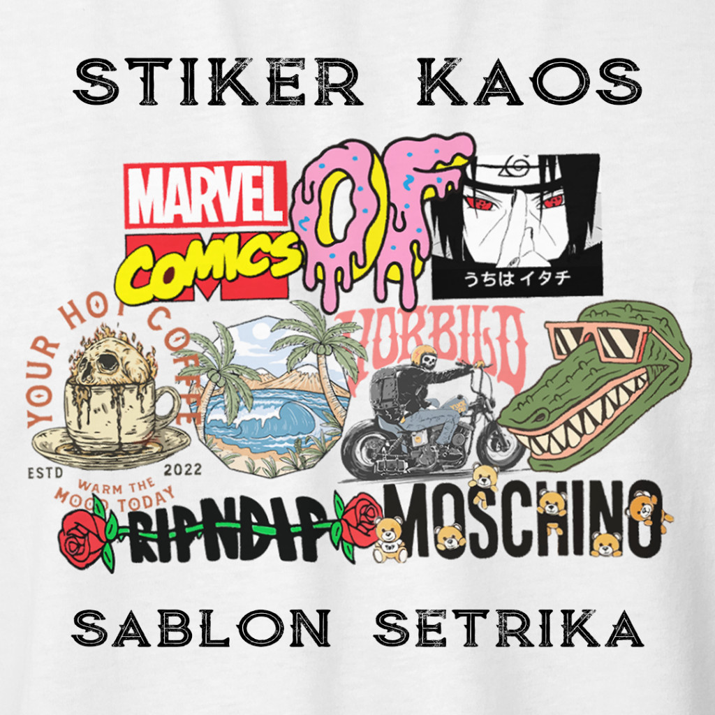 Stiker Sablon DTF keren Setrika sablon kaos polos sablon setrika dtf
