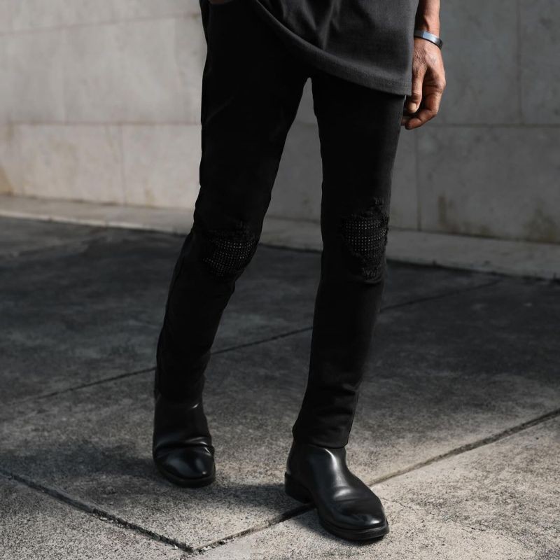 Big Salle Rucas Black Crystal Jeans/Diamond/Tailor Art Painting Hoodie/Shorts/Textured Knitting/Stri