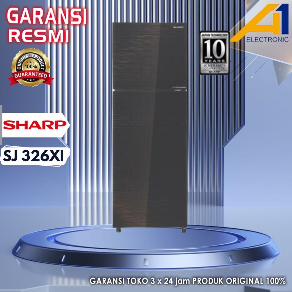 Kulkas SHARP SJ 326XI MK / SJ326XIMK J-Tech Inverter 2 Pintu 256 L