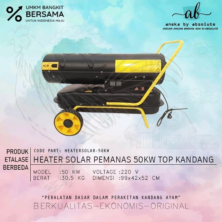 Pemanas Solar Kandang Ayam Full Heater Analog Boiler Close House Blower Otomatis 50kw - Absolutecopi