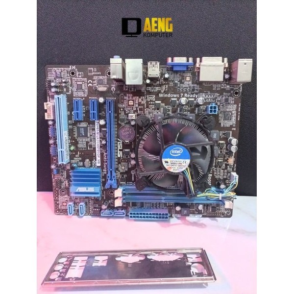Motherboard Mainboard Mobo PC Asus H61 -M  Paket Prosesor Intel Core i3 2120 3.30 Ghz lengkap Heatsi