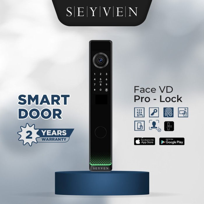 SEYVEN Smart Door Lock Kunci Pintu Digital New Face - VD PRO App Seyven