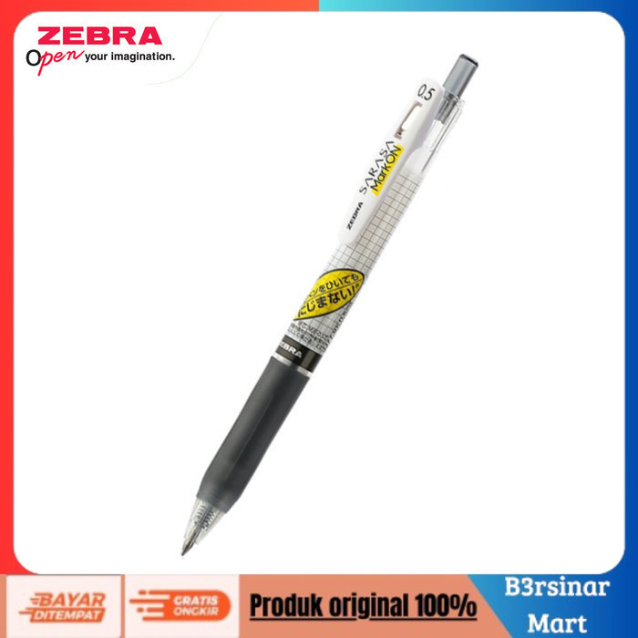 

[[KUALITAS TERBAIK]] Zebra Gel Pen Pulpen Sarasa Mark On 0.5 mm Fast Dry Hitam COD