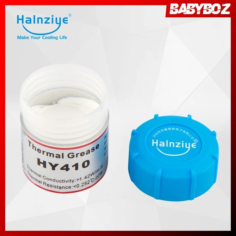 BABYBOZ - ORIGINAL Halnziue Thermal Paste CPU Heatsink Silicone Compound Grease 10g - HY410 - Gray T