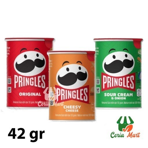 

Pringles 42 gr Original Sour Cream Cheesy Cheese Keripik Kentang