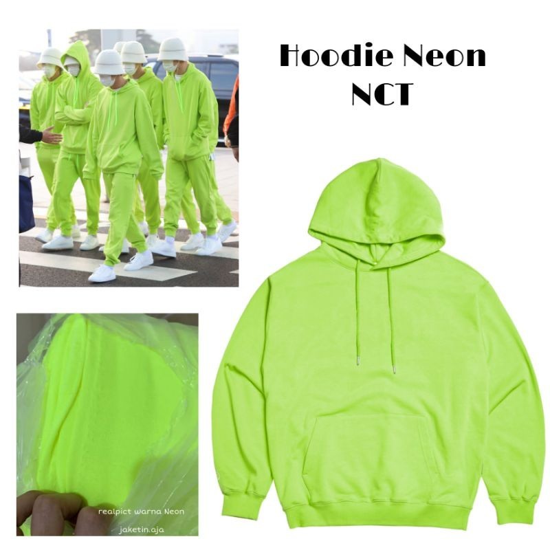 Hoodie NEON NCT POLOS Jumbo BIGSIZE Basic (S M L XL XXL XXXL 4XL 5XL 6XL) Jaket Jumper Jeno Green Hi
