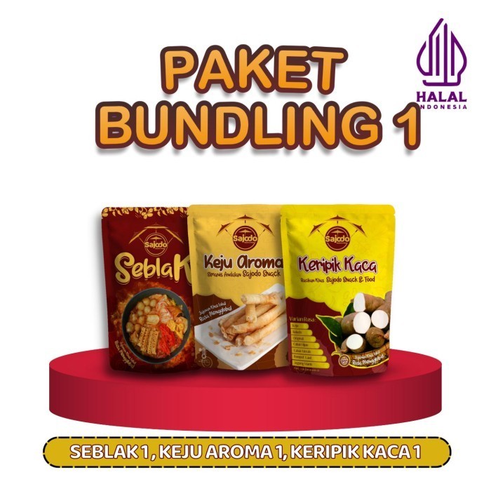 

ST BUNDLING 1 BEST SELLER (SEBLAK 1, KEJU AROMA 1, KERIPIK KACA 1)