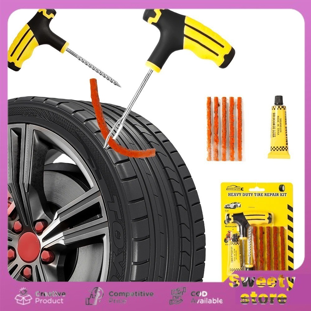 Peralatan Tambal Ban Mobil Sepeda Motor Tubeless Tire Repair Alat Tambal Ban- /Alat Tambal Ban