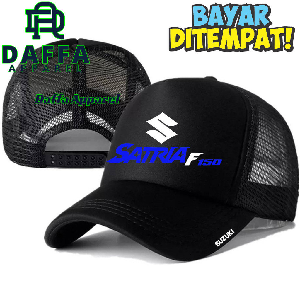 Daffa Apparel Topi Trucker SATRIA F - Topi Distro SATRIA FU Logo - Topi SATRIA F Premium - Topi Pria