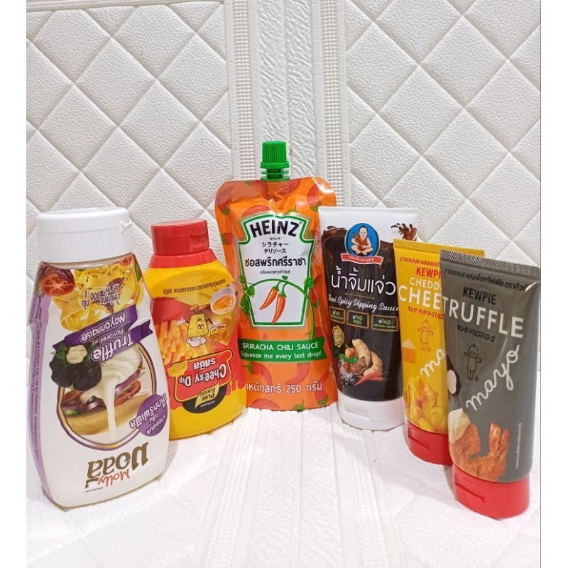 

HALAL SAUCE CHEDDAR KEWPIE TRUFFLE/KEWPIE CHEESE/PURE FOODS CHEESY/SIRACHA CHILI MAYONAISE