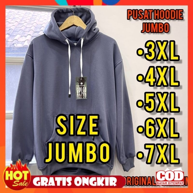 BAHAN ADEM HALUS LEMBUT TEBAL / Hoodie Jumbo Big Size 3XL 4XL 5XL 6XL 7XL, Hoodie Bigsize Pria dan W