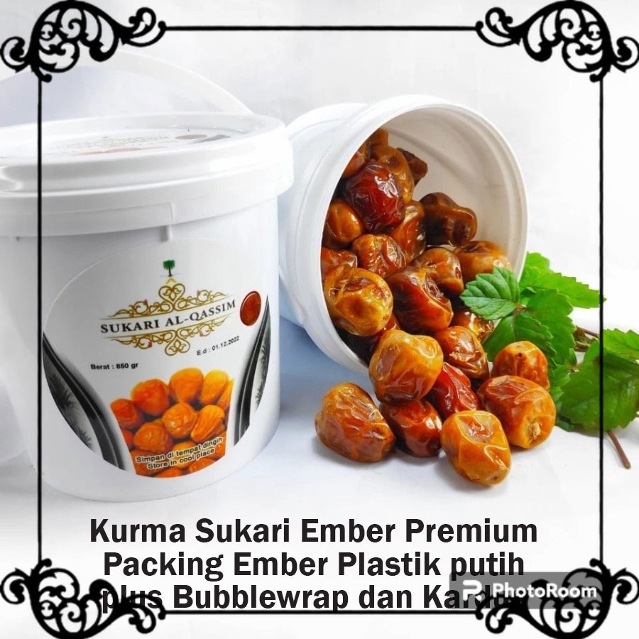 

Kurma Sukari Al- Qassim 850gr Kemasan Ember Premium asli