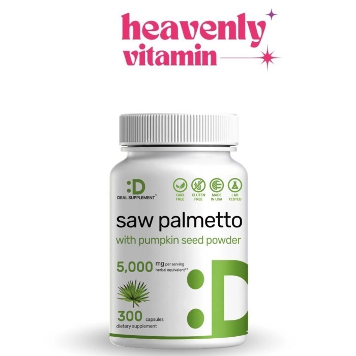 Deal Supplement Saw Palmetto with Pumpkin Seed Powder 5000 mg-300 Caps