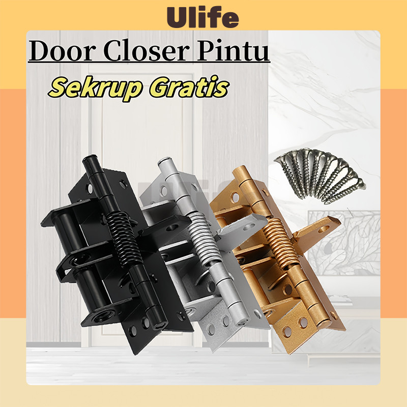 Door Closer / Metal 90 Derajat / Penutup Pintu Otomatis / Engsel Pintu Otomatis / Engsel Pintu Otoma