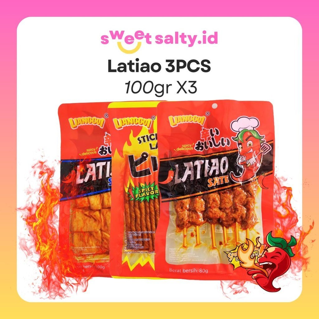 

[SWEETSALTY.ID] LIANGGUI Latiao Steak Pedas Bundle 3pcs | Latiao Snack | Snack Viral | Snack Halal | Latiao Pedas | Snack Import