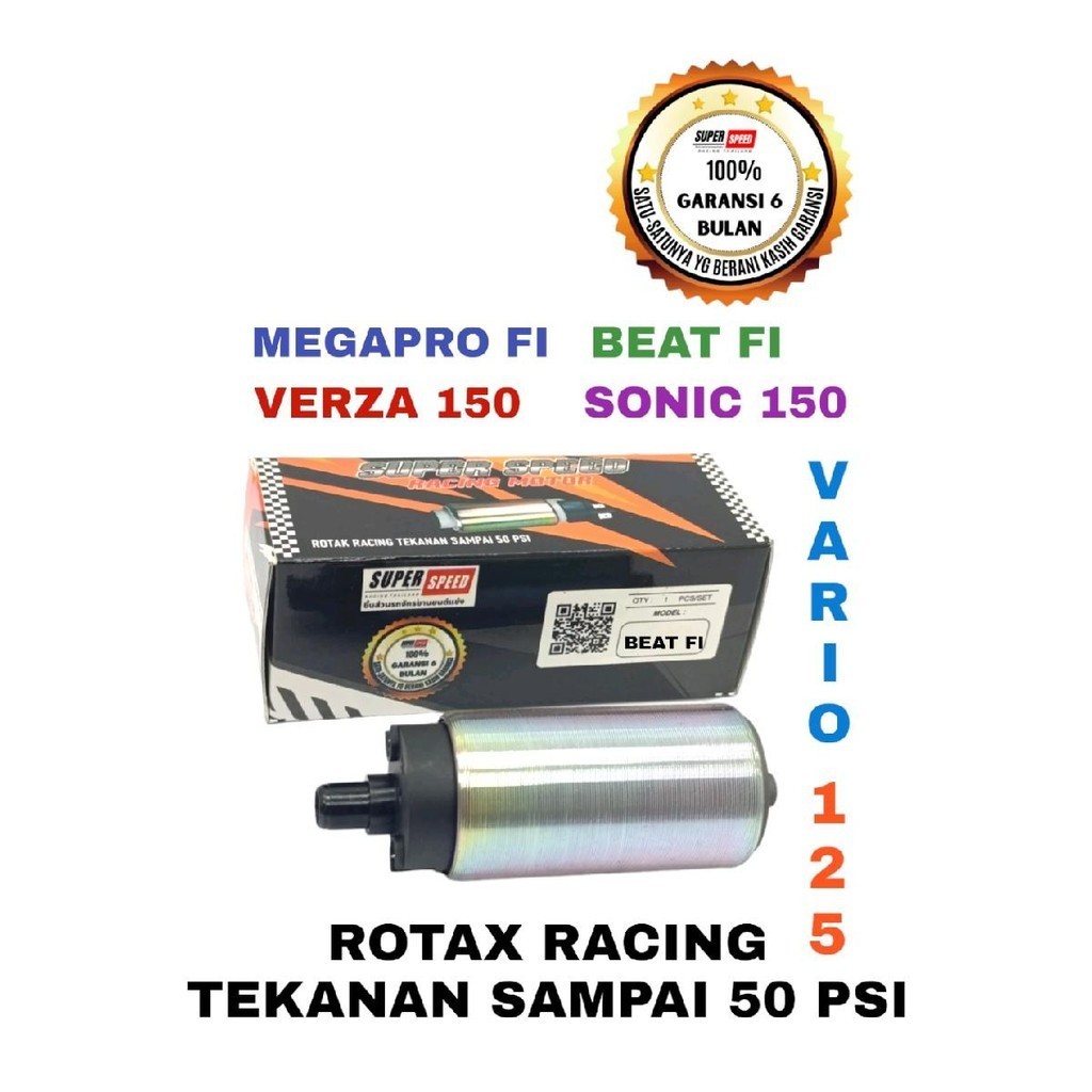 ROTAK RACING BEAT FI VARIO 125 L VERZA 150 SONIC 150 MEGAPRO FI ROTAX FUEL PUMP RACING BEAT FI 50 PS