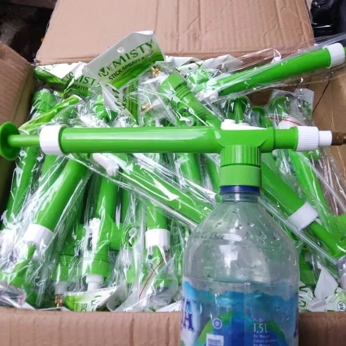 KEPALA POMPA SEMPROTAN MISTY HIJAU MODEL STIK BATANG KEPALA SPRAYER UNTUK BOTOL AQUA SPRITE HEAD SPR