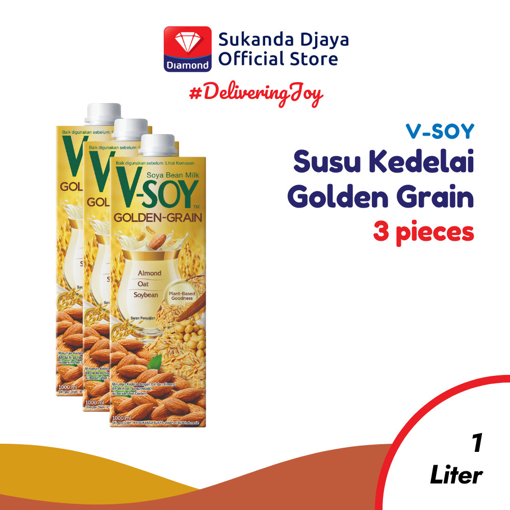 

V-Soy Susu Kedelai Golden Grain 1 L ISI 3
