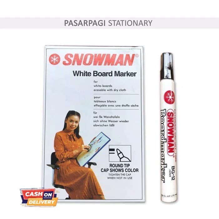 

✨LARIS✨ -Spidol white board snowman - Hitam