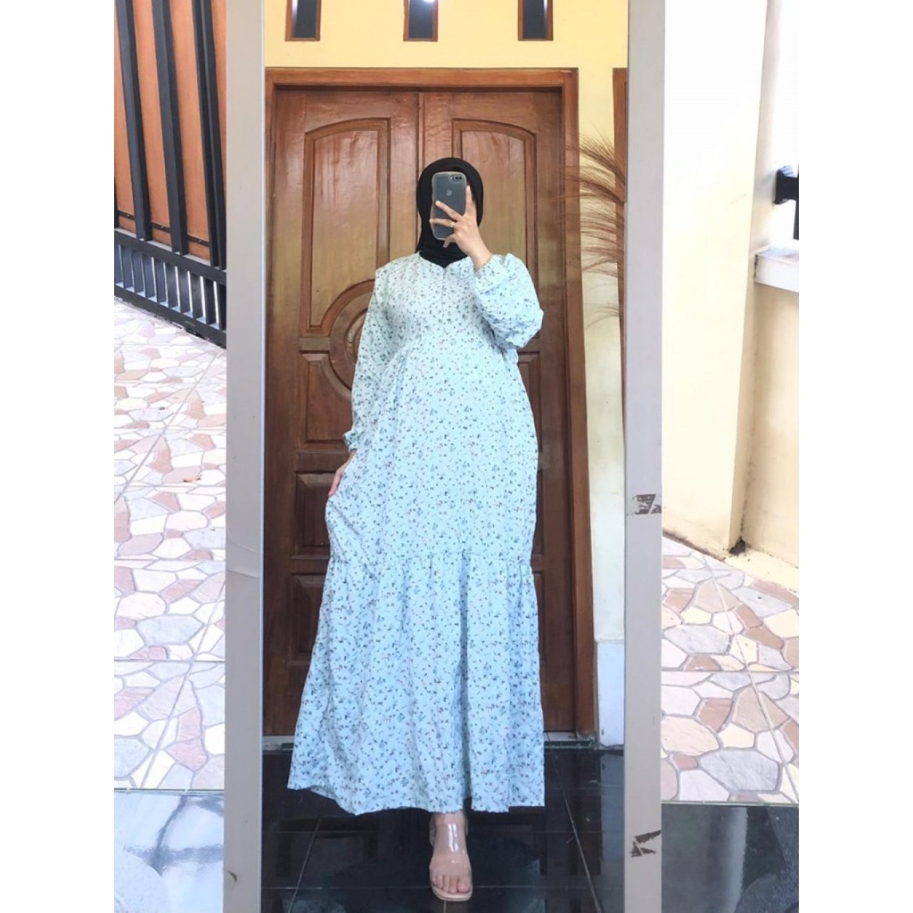 Crinkle motif Gamis crinkle motif Gamis crinkle premium Gamis busui Gamis crinkle motif bunga Dress 